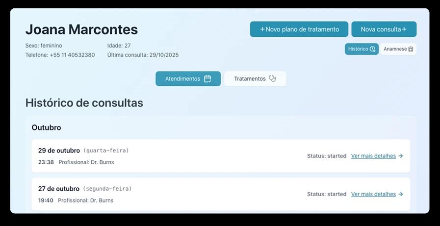 Histórico de Consulta - Joana Marcontes